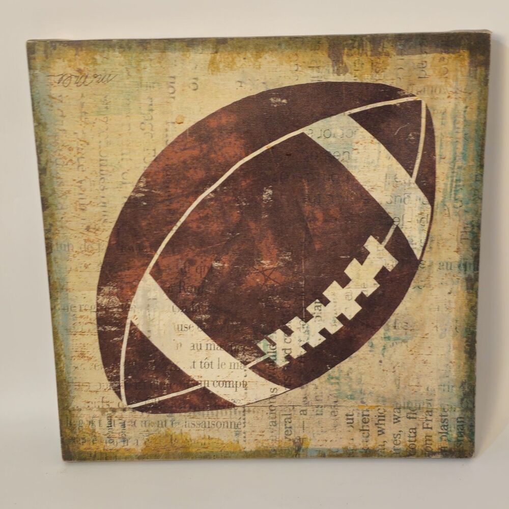 Canvas Print 17.5" X 17.5" Football  Sports Art Print Signed Mo Mullen